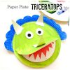 triceratops paper plate craft