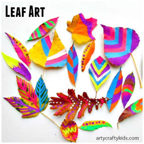 Leaf Chalk Art