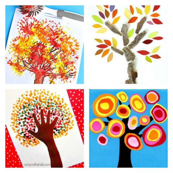 12 Autumn Tree Art Ideas For Kids Arty Crafty Kids   Autumn Tree One 600x600 