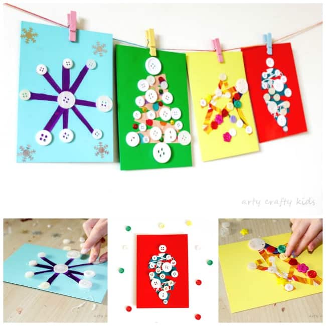 Arty Crafty Kids - Seasonal - Scrap Paper and Button DIY Christmas ...