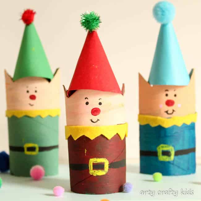 Turn a toilet paper roll into a cute and easy christmas craft for kids, Toilet Paper Roll