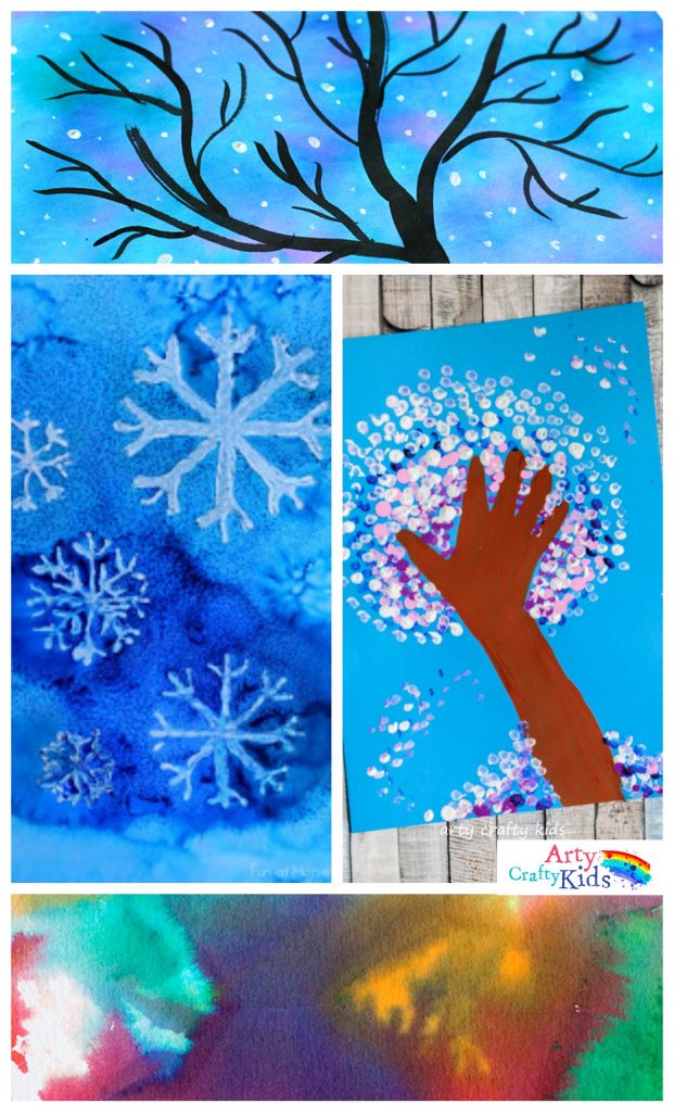 Winter Art Projects for Kids - Smiling and Shining in Second Grade
