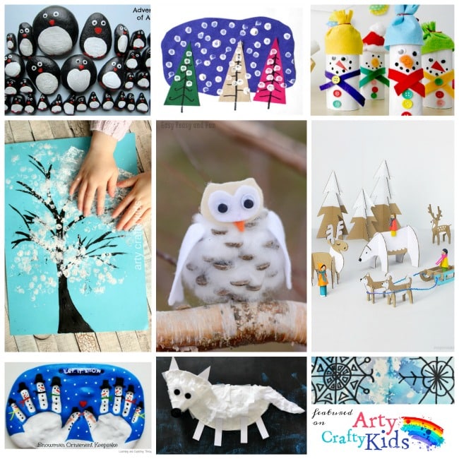 winter craft ideas, winter arts and crafts, winter art projects