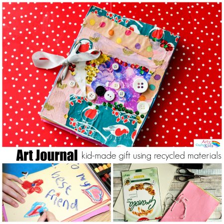 Create texture in your art journal using minimal supplies