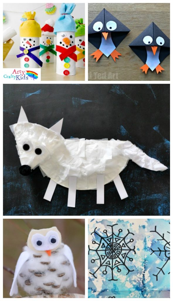 Easy Winter Crafts for Kids | Snowmen and Winter Animal Crafts