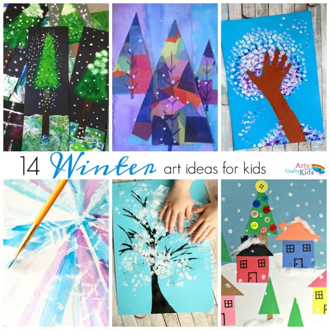 14 Wonderful Winter Art Projects for Kids - Arty Crafty Kids - Kids Winter Art  Projects