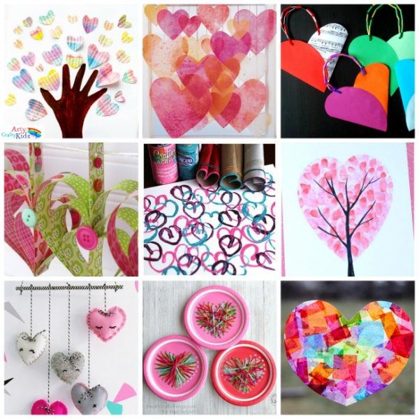 16 Kids Valentine Heart Craft Ideas - Arty Crafty Kids