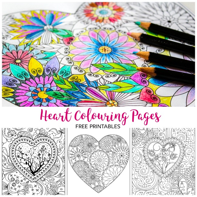 printable coloring pages of hearts