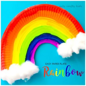 Easy Paper Plate Rainbow Craft - Arty Crafty Kids