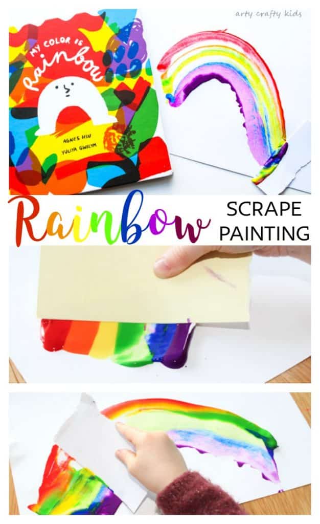 Scratch Painting Rainbow Sketch DIY - Children's-Spaces / Espacios para  niños