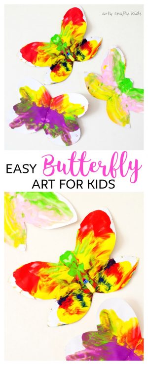 Easy Butterfly Kids Art - Arty Crafty Kids