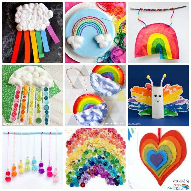 15 Easy Rainbow Arts and Crafts for kids - Twitchetts