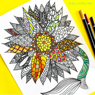 sunflower coloring page  arty crafty kids