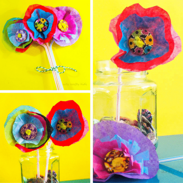 3D Tissue Paper Flower - Arty Crafty Kids