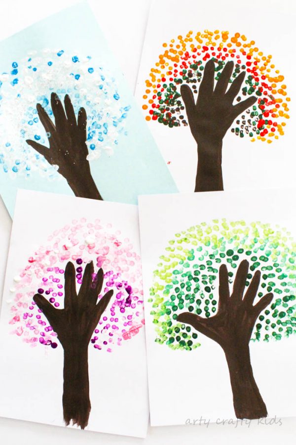 Four Season Handprint Tree - Arty Crafty Kids