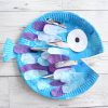 Paper Plate Rainbow Fish Craft - Arty Crafty Kids