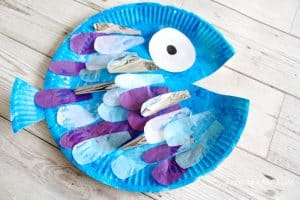 Paper Plate Rainbow Fish Craft - Arty Crafty Kids