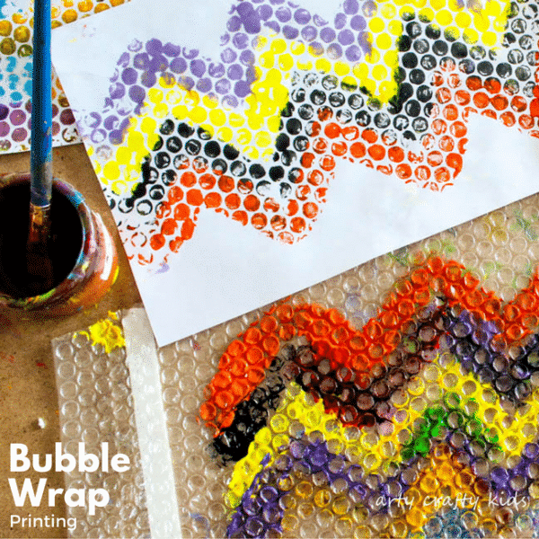 Bubble Wrap Printing - Arty Crafty Kids