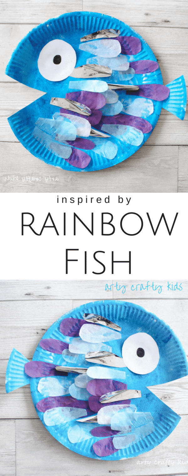 Paper Plate Rainbow Fish Craft | Arty Crafty Kids