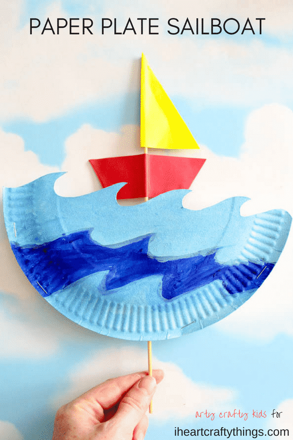 I Heart Crafty Things | Kids Summer Craft | Paper Plate Sailboat | Arty ...