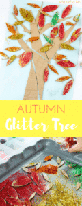 Autumn Cardboard Glitter Tree | Arty Crafty Kids