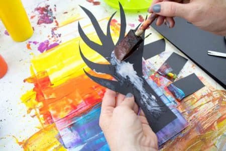 Spooky Silhouette Tree Kids Art Project - Arty Crafty Kids