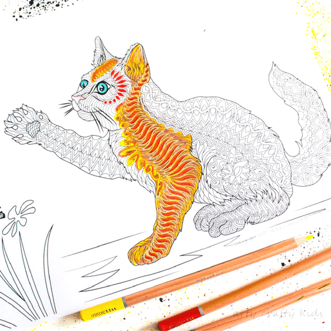 Download Free Cat Coloring Page Arty Crafty Kids
