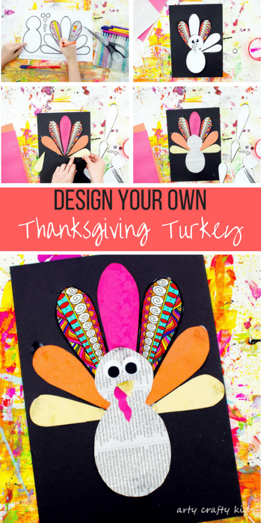 Paper Thanksgiving Turkey Craft - Arty Crafty Kids
