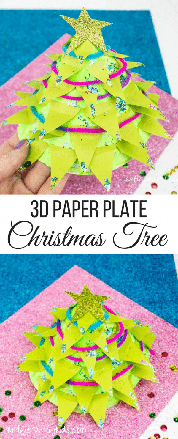 Paper Plate Christmas Tree Craft - Arty Crafty Kids