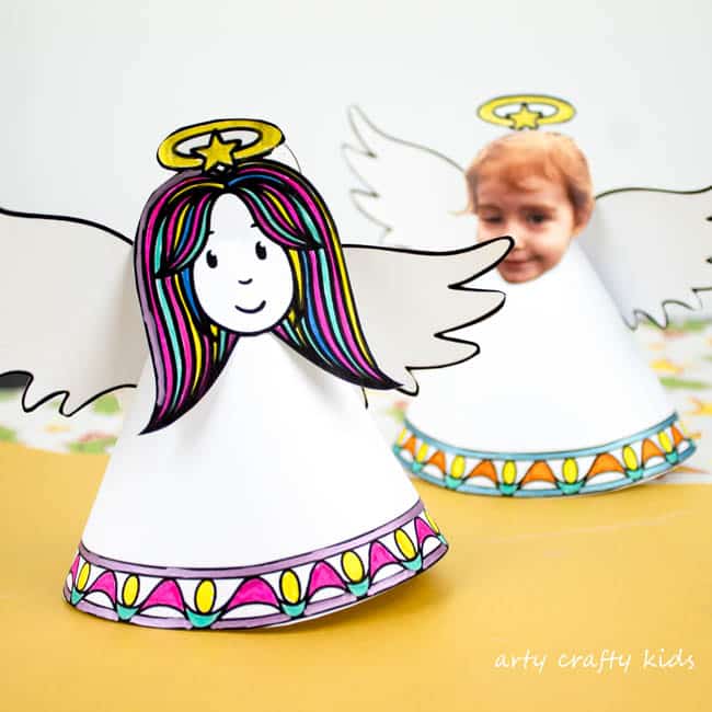 Paper Angel Printable Coloring Craft for Children Paper Angel download