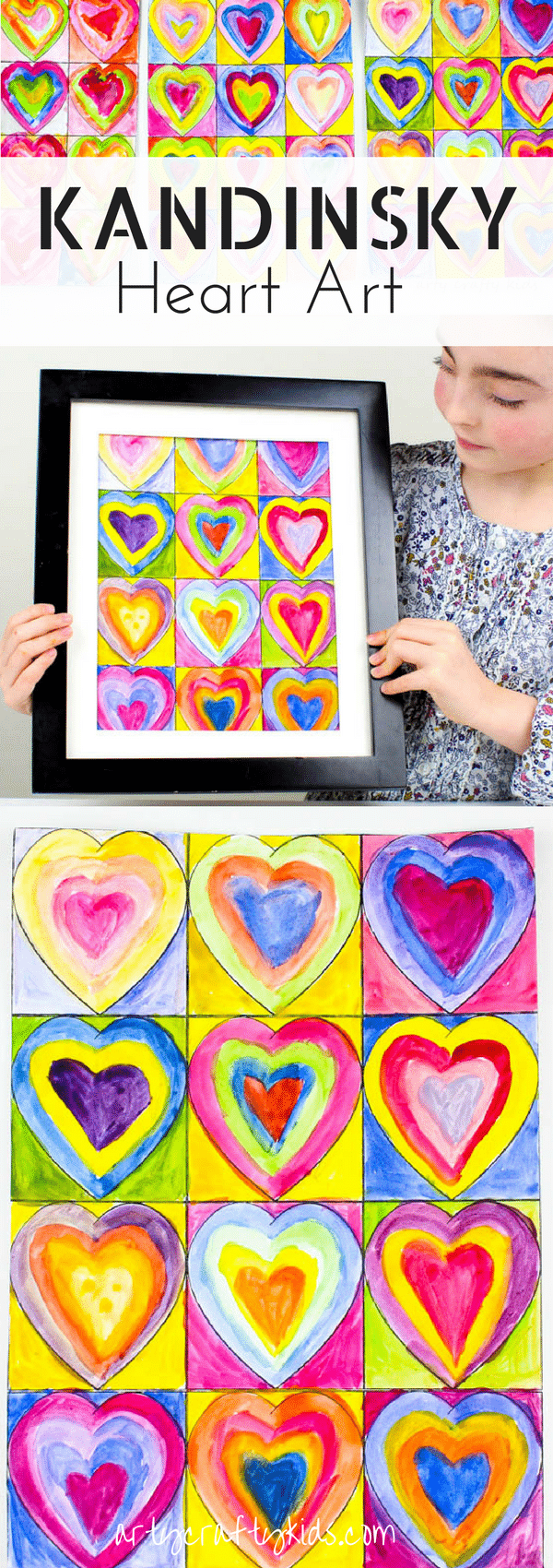 Kandinsky Inspired Heart Art - Arty Crafty Kids | Abstract Heart Art ...