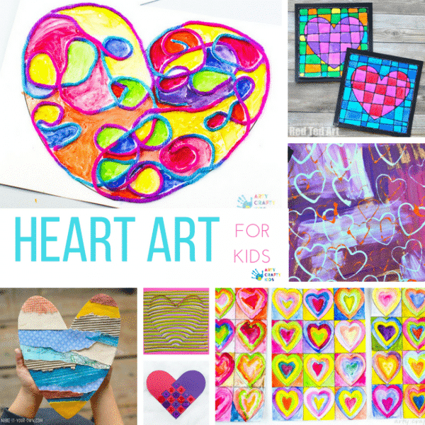 Heart Art Projects - Arty Crafty Kids