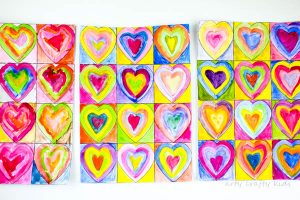 Kandinsky Inspired Heart Art - Arty Crafty Kids | Abstract Heart Art ...