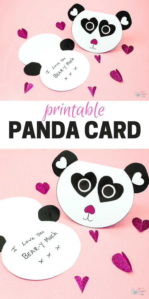 Cute Printable Panda Card - Arty Crafty Kids