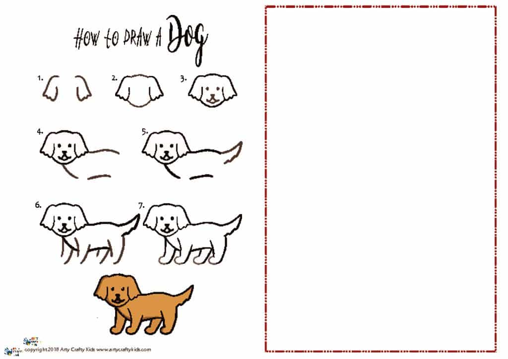 How to Draw a Dog | Arty Crafty Kids