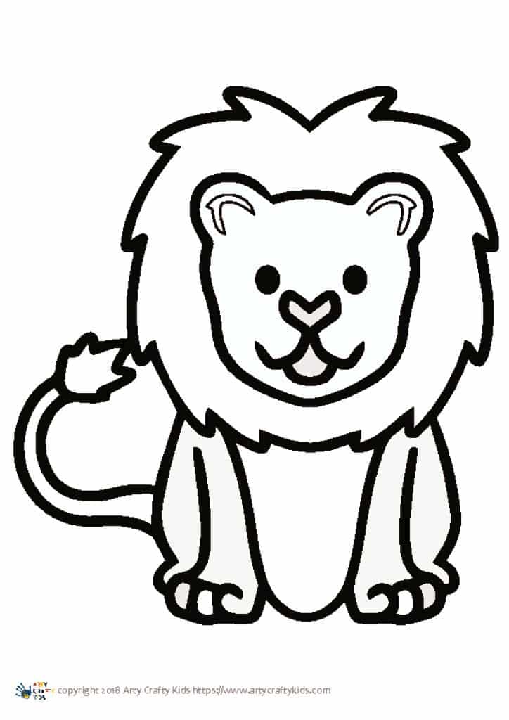 Lion Outline | Arty Crafty Kids