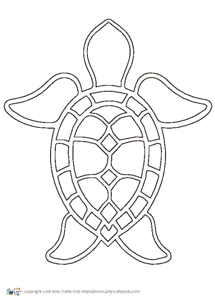 Turtle Outline 2 | Arty Crafty Kids