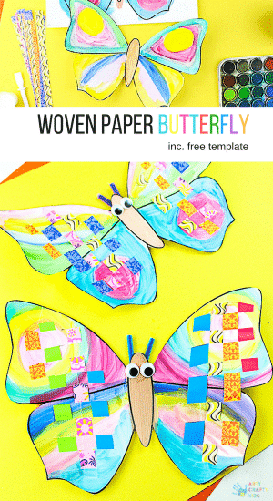 Woven Paper Butterfly Craft - Arty Crafty Kids