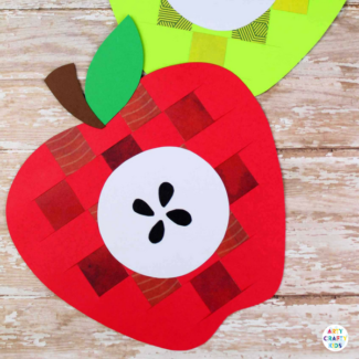 Paper Apple Weaving Craft - Arty Crafty Kids