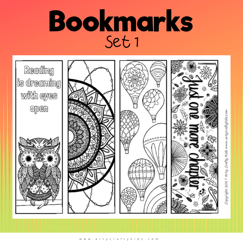 Bookmarks Set 1 | Arty Crafty Kids