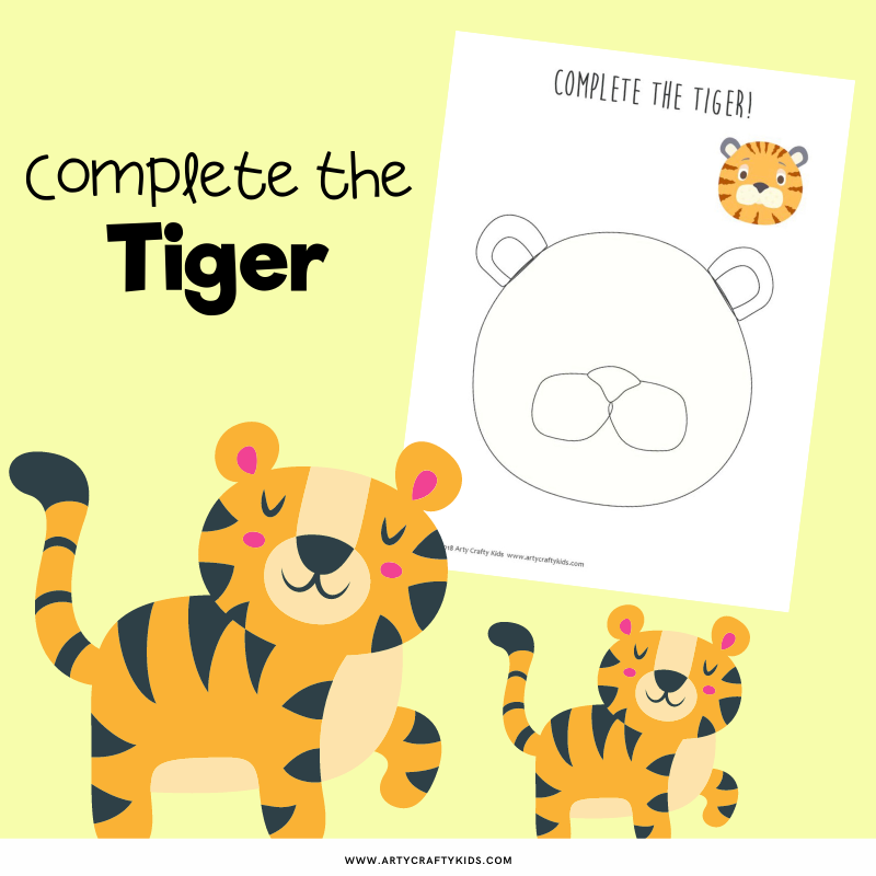 Complete the Tiger - Arty Crafty Kids