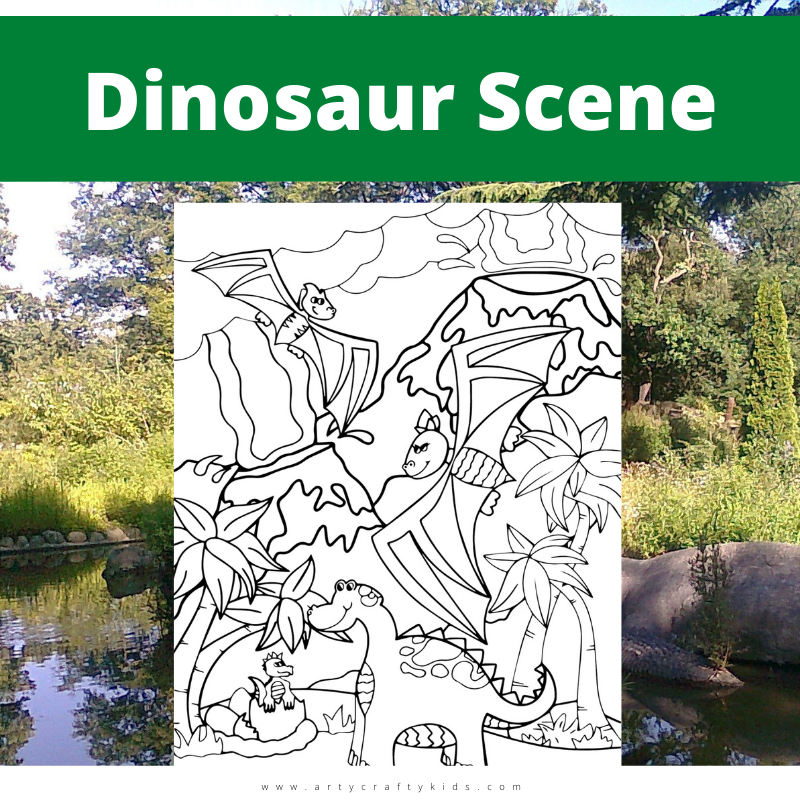 Dinosaur Scene - Arty Crafty Kids