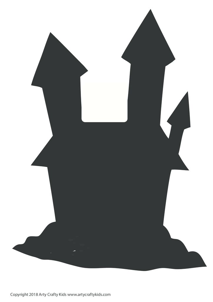 Haunted House Silhouette Arty Crafty Kids   Haunted House Silhouette Pdf 