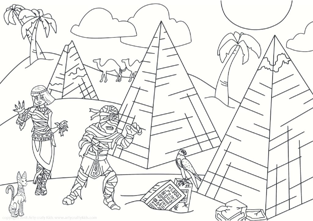 mummy coloring pages