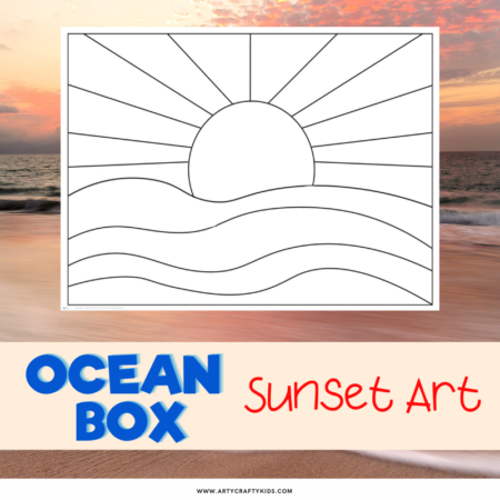 Ocean Box Sunset Art | Arty Crafty Kids