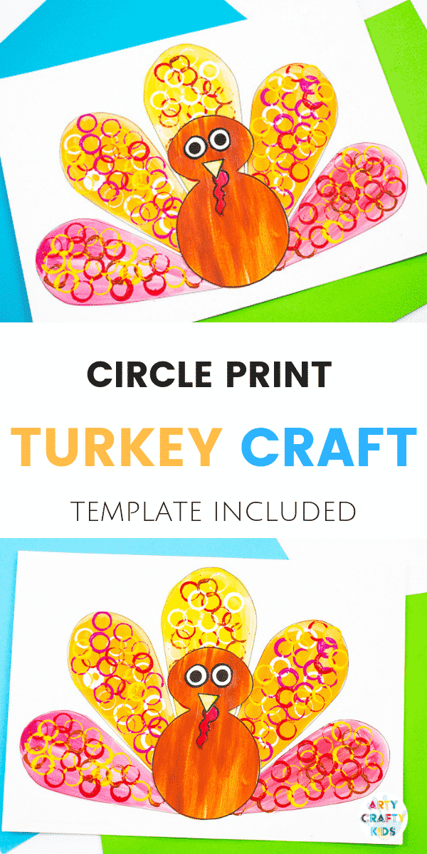 Circle Print Turkey Craft - Arty Crafty Kids