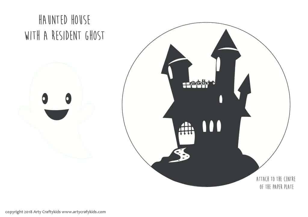 Interactive Paper Plate Ghost Template Arty Crafty Kids