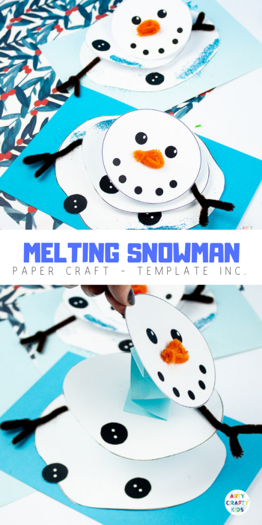 Melting Snowman Paper Craft Arty Crafty Kids
