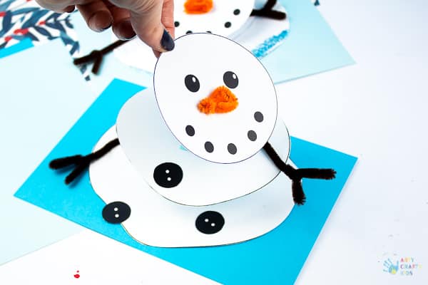 Melting Snowman Paper Craft Arty Crafty Kids