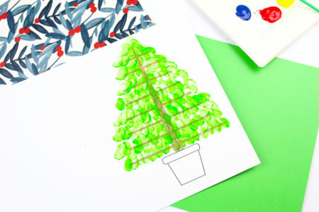 DIY Fingerprint Christmas Tree Card - Arty Crafty Kids